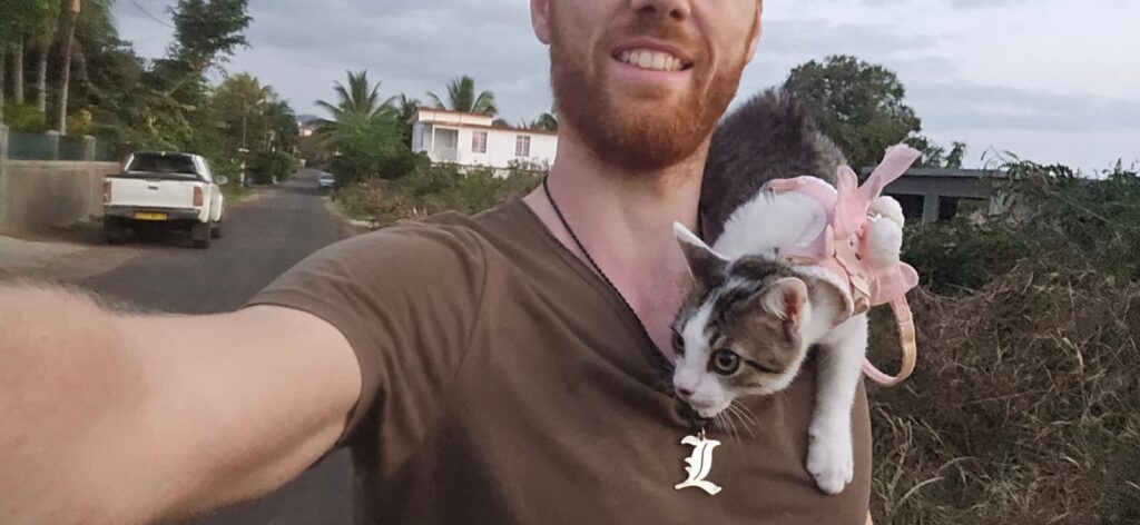 Ich mit Katze